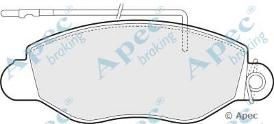 APEC BRAKING pad1300 -  Комплект тормозных колодок, дисковый тормоз